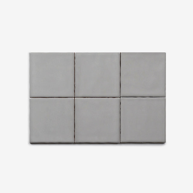 Grey Luca Hand Made Gloss Tile 100 x 100 x 8mm Sample