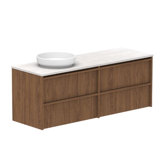 ADP Eli Wall Hung Vanity 1500mm Left Bowl ELIFAW1500WHLCP | The Blue Space