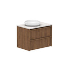 ADP Eli Wall Hung Vanity 750mm Left Bowl ELIFAW0750WHLCP | The Blue Space