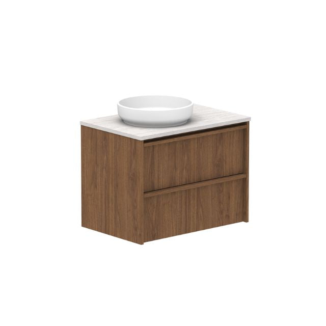 ADP Eli Wall Hung Vanity 750mm Left Bowl ELIFAW0750WHLCP | The Blue Space