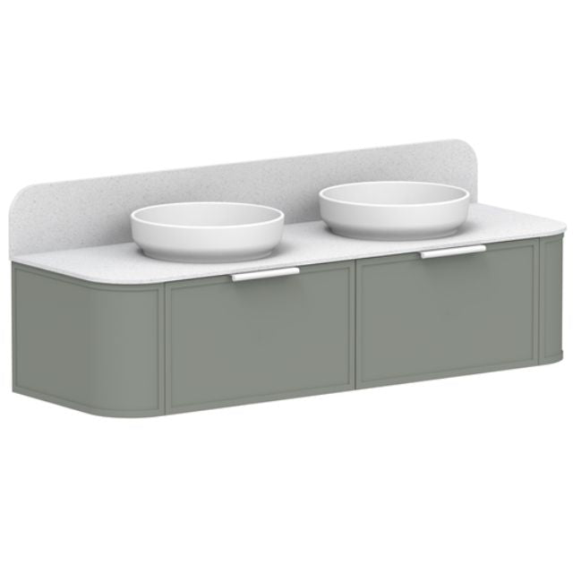 ADP Flo Wall Hung Vanity - 1500mm Double Bowl FLOFAS1500WHDCP | The Blue Space