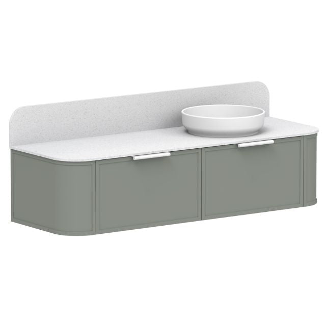 ADP Flo Wall Hung Vanity - 1500mm Right Bowl FLOFAS1500WHRCP | The Blue Space