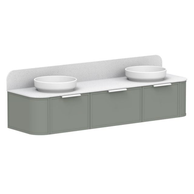 ADP Flo Wall Hung Vanity - 1800mm Double Bowl FLOFAS1800WHDCP | The Blue Space