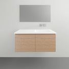 ADP Glacier Lite All Door Slim Vanity with Ceramic Top - 900mm Right Bowl | The Blue Space