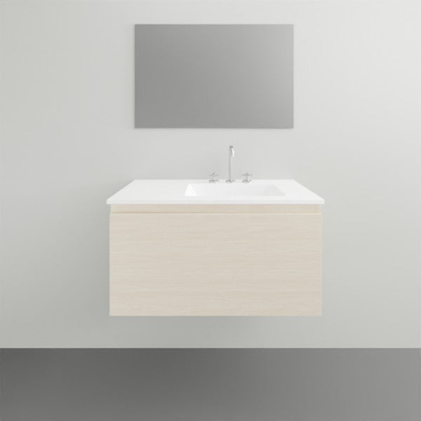 ADP Glacier Lite All Drawer Slim Vanity with Ceramic Top - 750mm Right Bowl | The Blue Space