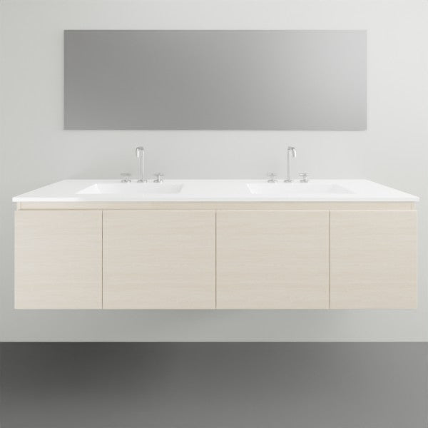ADP Glacier Lite Door and Drawer Slim Vanity with Ceramic Top - 1500mm Double Bowl | The Blue Space