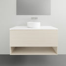 ADP Glacier Lite Shelf Slim Vanity with Solid Surface Top - 1050mm Centre Bowl | The Blue Space