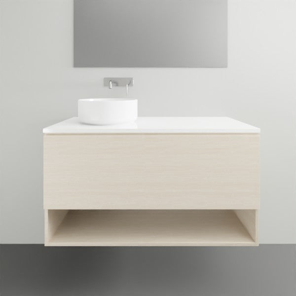 ADP Glacier Lite Shelf Slim Vanity with Solid Surface Top - 1050mm Left Bowl | The Blue Space