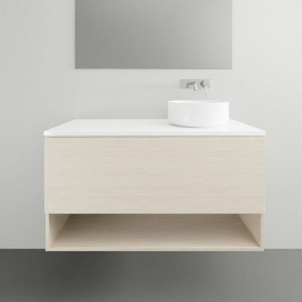 ADP Glacier Lite Shelf Slim Vanity with Solid Surface Top - 1050mm Right Bowl | The Blue Space