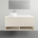 ADP Glacier Lite Shelf Slim Vanity with Solid Surface Top - 1200mm Left Bowl | The Blue Space