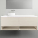 ADP Glacier Lite Shelf Slim Vanity with Solid Surface Top - 1500mm Left Bowl | The Blue Space