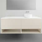 ADP Glacier Lite Shelf Slim Vanity with Solid Surface Top - 1500mm Right Bowl | The Blue Space