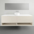 ADP Glacier Lite Shelf Slim Vanity with Solid Surface Top - 1800mm Centre Bowl | The Blue Space