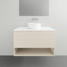 ADP Glacier Lite Shelf Slim Vanity with Solid Surface Top - 900mm Centre Bowl | The Blue Space