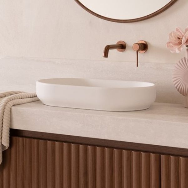 ADP Marilyn 550 x 350 Above Counter Basin Matte White