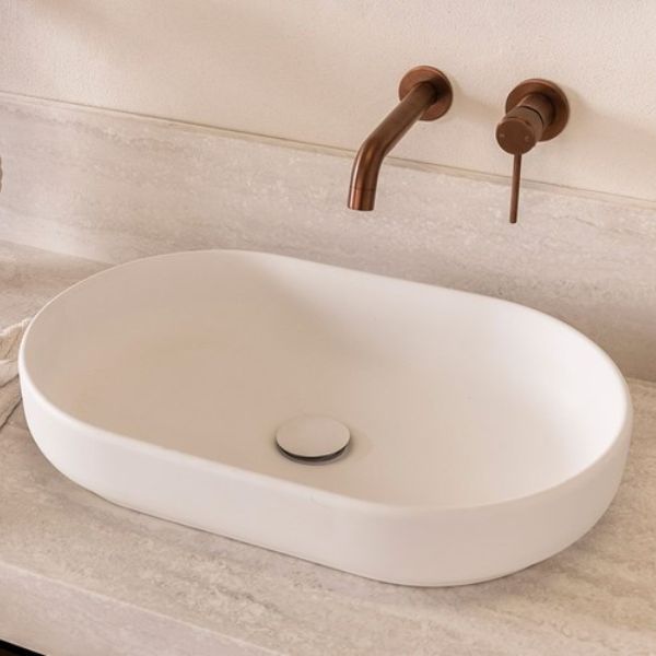 ADP Marilyn 550 x 350 Above Counter Basin Matte White