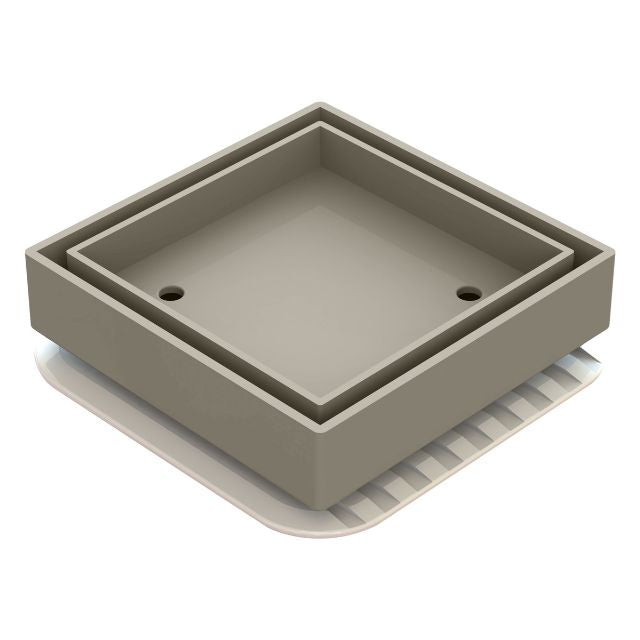 ART Australia Bermuda Megaflex Floor Waste Square 50mm Outlet - Brushed Nickel