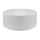 Bao Fluted Round 1500mm Freestanding Bath in Matte White