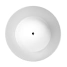 Bao Fluted Round 1500mm Freestanding Bath in Matte White