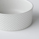 Bao Diamond embossed speckled matte white textured finish