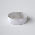 Bao Round 400mm Above Counter Basin in Moon Grey marble pattern