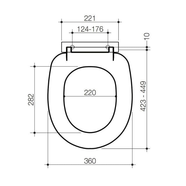 Caroma Profile Toilet Seat with Soft Close Hinges