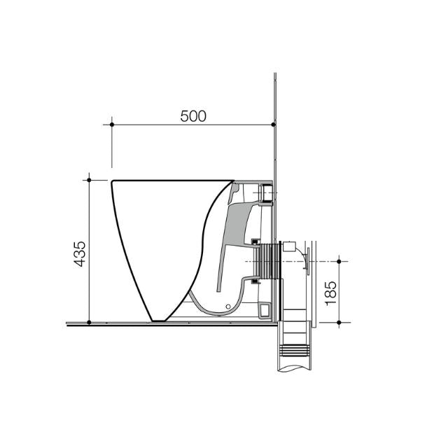 Caroma Urbane II Cleanflush Compact Wall Faced Toilet with Geberit Sigma In-Wall Cistern