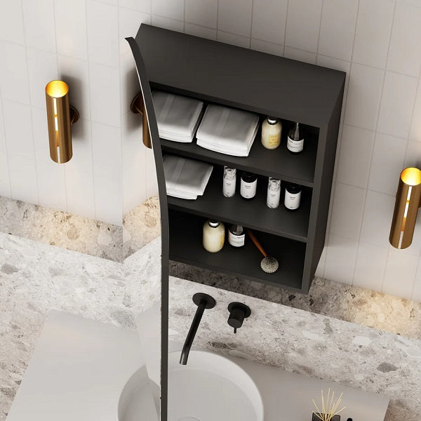 Cassa Design Arch Shaving Cabinet Matte Black - The Blue Space