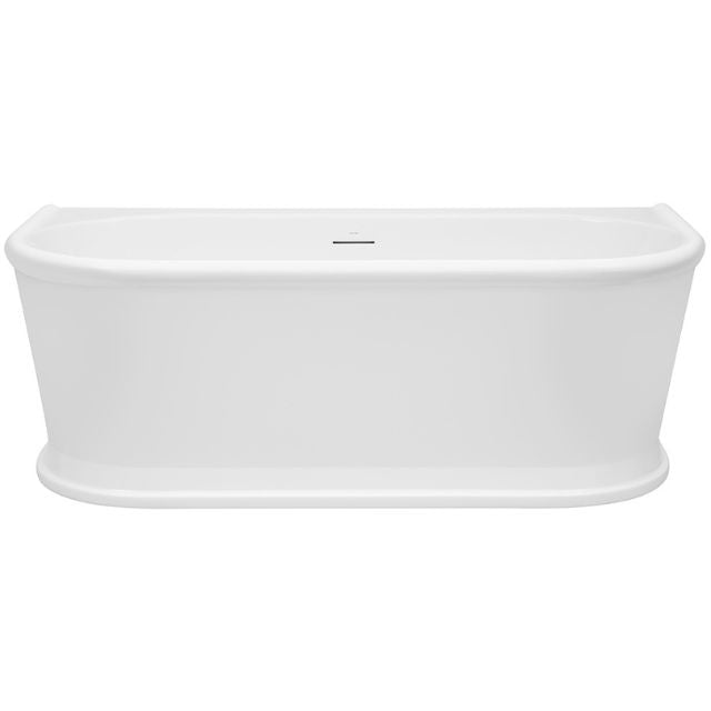 Decina Oxford 1700mm Back-To-Wall Freestanding Bath with Overflow