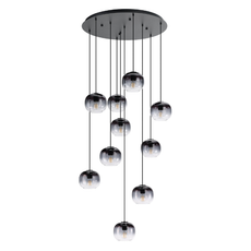 Eglo Oilella Sonstige Cluster Pendant Light Black Grey Glass 205649N - The Blue Space