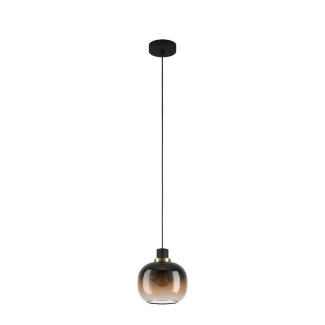 Eglo Oilella Sonstige Pendant Light Black Brown Glass 99614N - The Blue Space