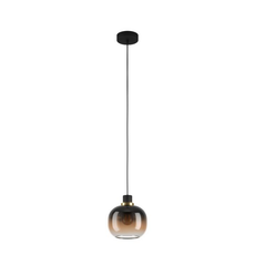 Eglo Oilella Sonstige Pendant Light Black Brown Glass 99614N - The Blue Space