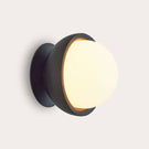 Fluxwood Button Sconce LED Wall Light Black Finish - The Blue Space