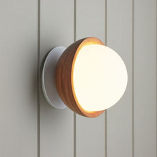 Fluxwood Button Sconce LED Wall Light Tasmanian Blackwood - The Blue Space