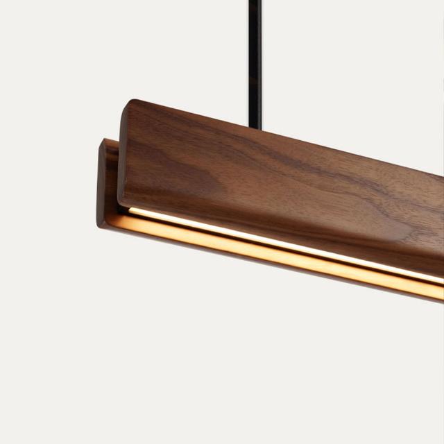 Fluxwood Array Timber Linear Pendant Light, Walnut - The Blue Space