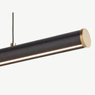 Fluxwood Roller Timber Linear Pendant Light Black Finish - The Blue Space