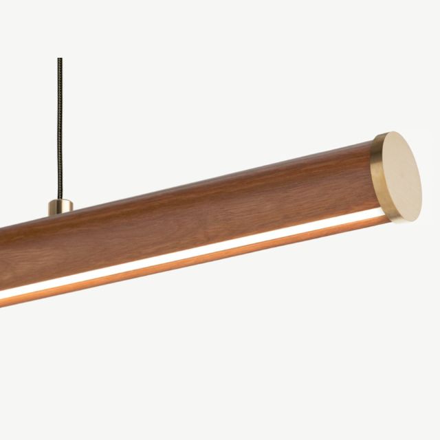 Fluxwood Roller Timber Linear Pendant Light Spotted Gum - The Blue Space