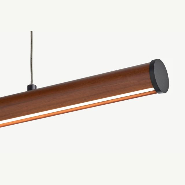 Fluxwood Roller Timber Linear Pendant Light Tasmanian Blackwood - The Blue Space