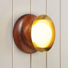 Fluxwood Sibling Timber Wall Light Tasmanian Blackwood and Brass - The Blue Space