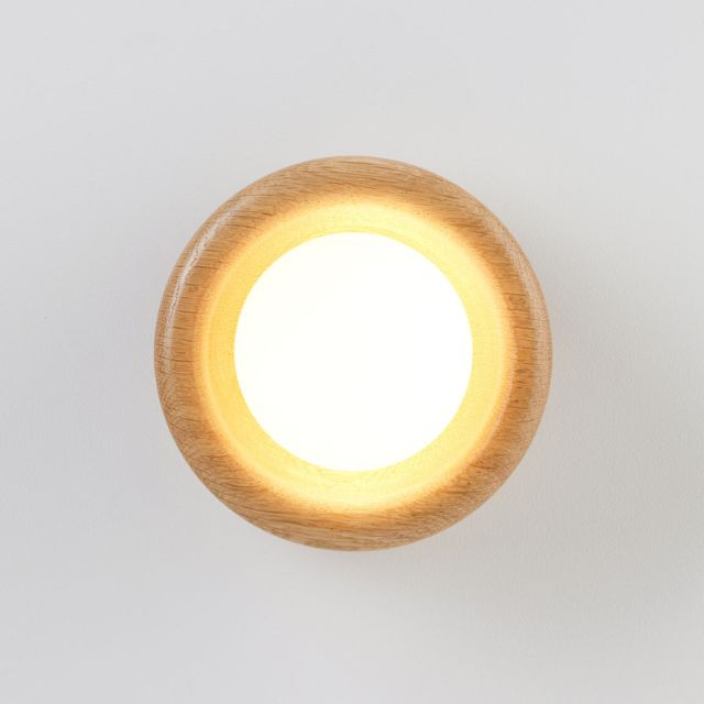 Fluxwood Silo Timber Mini Sconce Wall Light - American Oak SILO-TIMBER-AO-BP-PH-3K - The Blue Space