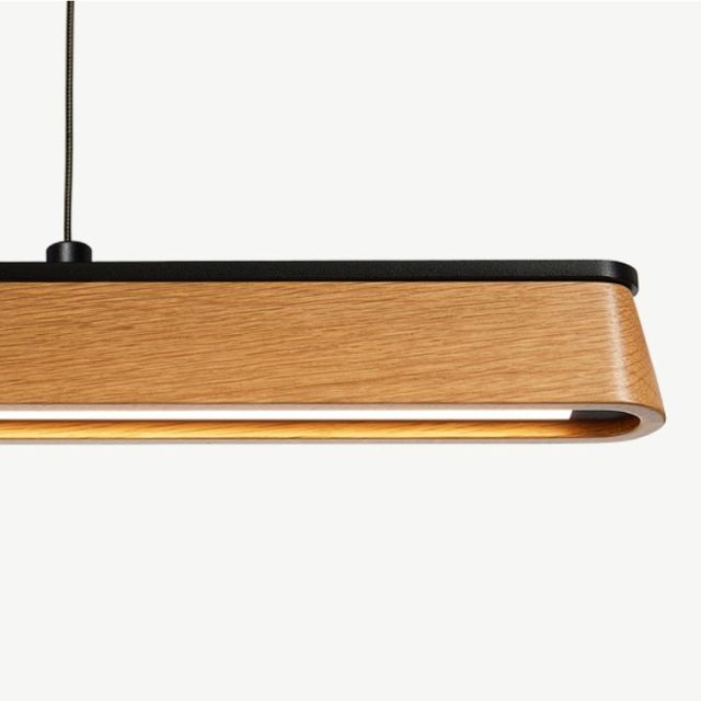 Fluxwood Tenn Up Timber Linear Pendant Light American Oak - The Blue Space