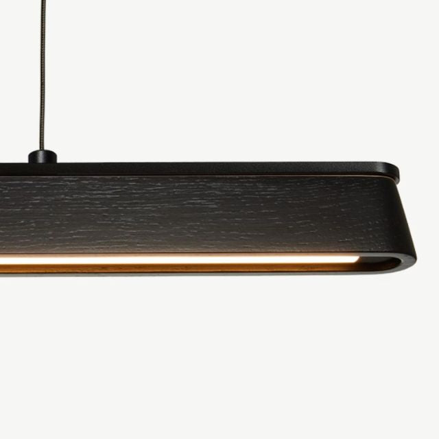 Fluxwood Tenn Up Timber Linear Pendant Light Black Finish - The Blue Space