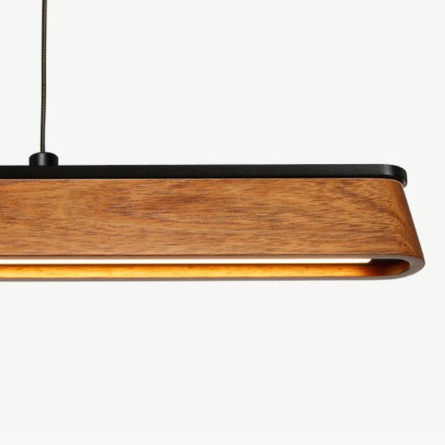 Fluxwood Tenn Up Timber Linear Pendant Light Tasmanian Blackwood - The Blue Space