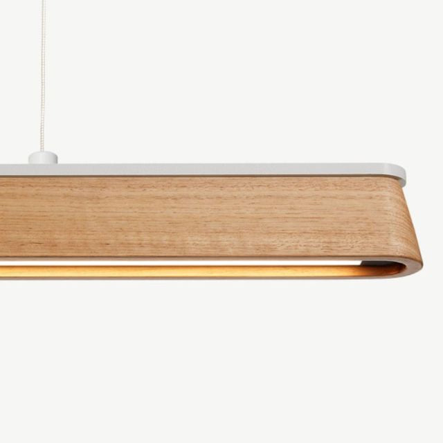 Fluxwood Tenn Up Timber Linear Pendant Light Victorian Ash - The Blue Space