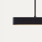 Fluxwood Umber Timber Linear Pendant Light Black Finish - The Blue Space