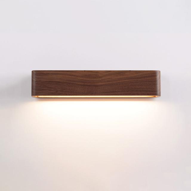 Fluxwood Umber Timber Linear Wall Light Walnut - The Blue Space