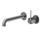 Nero Mecca Wall Basin Mixer Sep BP Handle Up 185mm Spout Gun Metal | The Blue Space