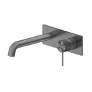 Nero Mecca Wall Basin Mixer 160mm Spout Gun Metal | The Blue Space