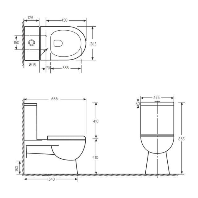 Indigo Ridge Universal Toilet Suite