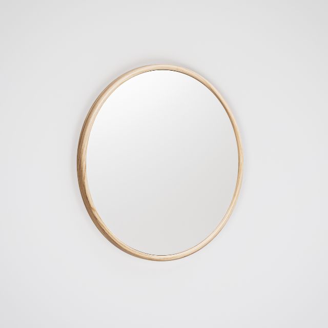 Ingrain Timber Framed Round Mirror 800mm